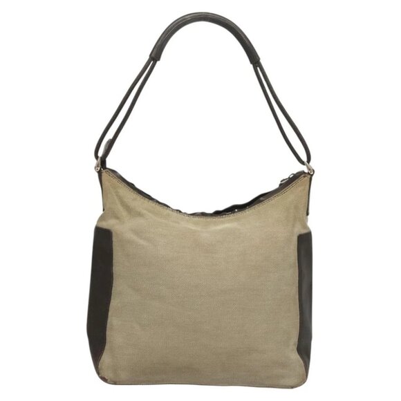 GUCCI Shoulder Bag Canvas Gray Silver - Picture 2 of 14